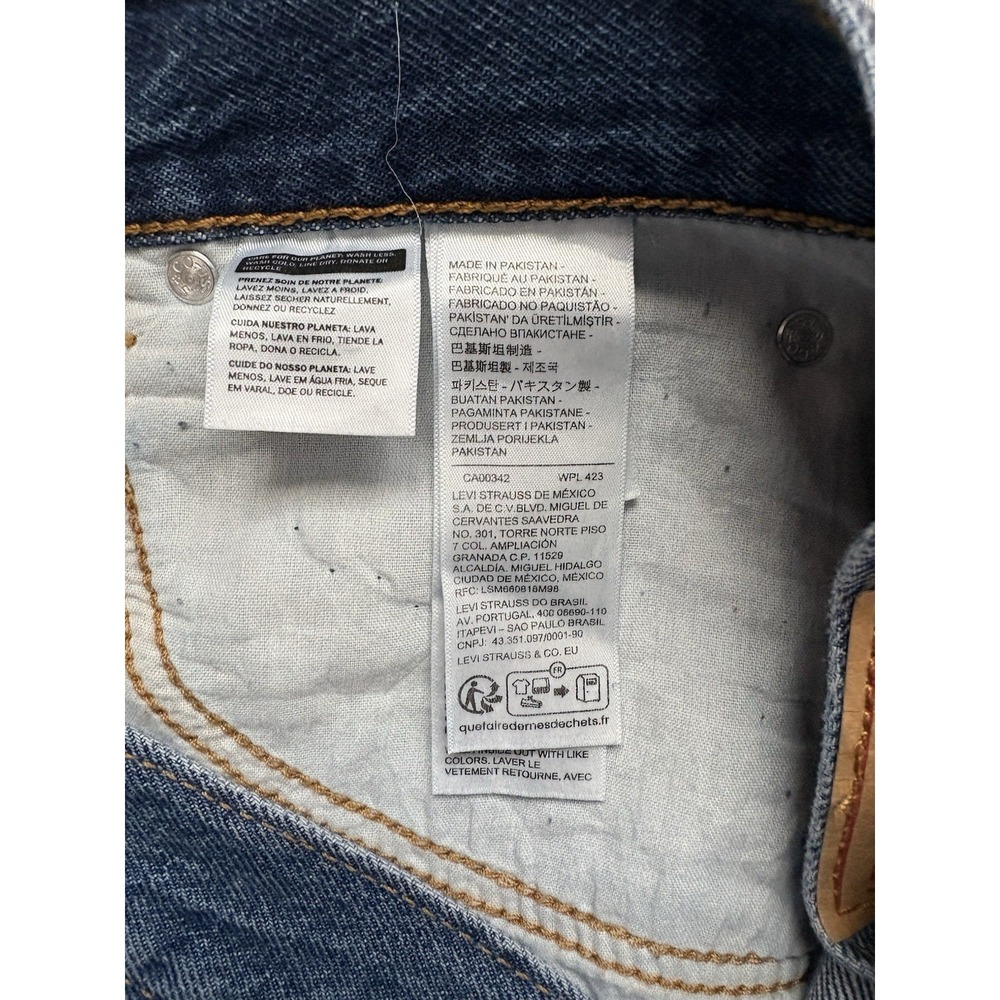 NEW Levi's High Rise Back Slit Skirt Women Size 33 Levi's Demi Skirt JEAN SKIRT - Picture 13 of 14